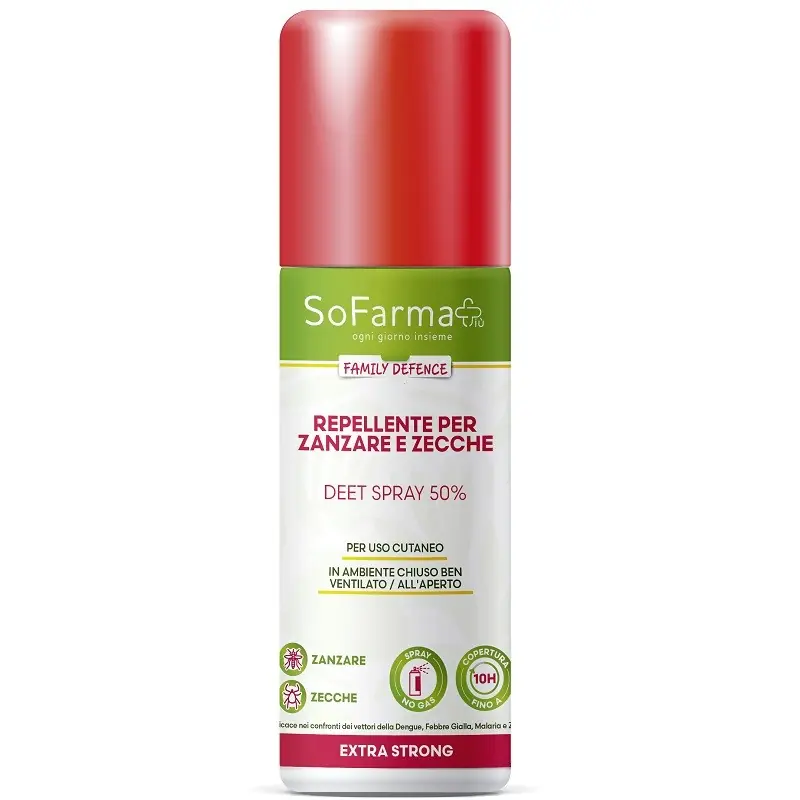 Repellente Extra Strong Deet 50% per Protezione Zanzare e Zecche 75 ml Più Venduto