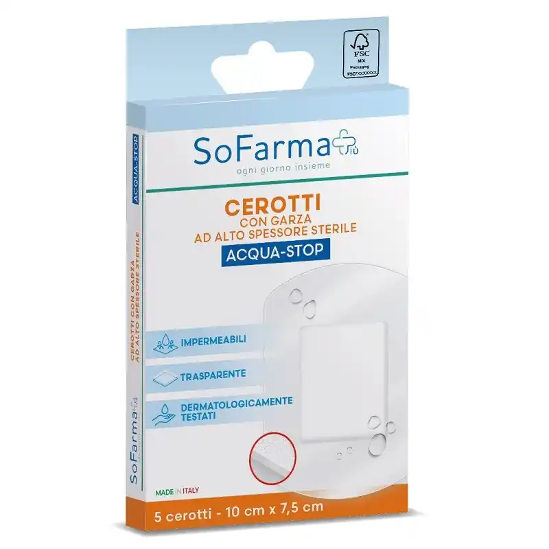 Ultima Occasione Cerotti Acquastop per Protezione Ferite 10x7,5 Cm 5 Pezzi