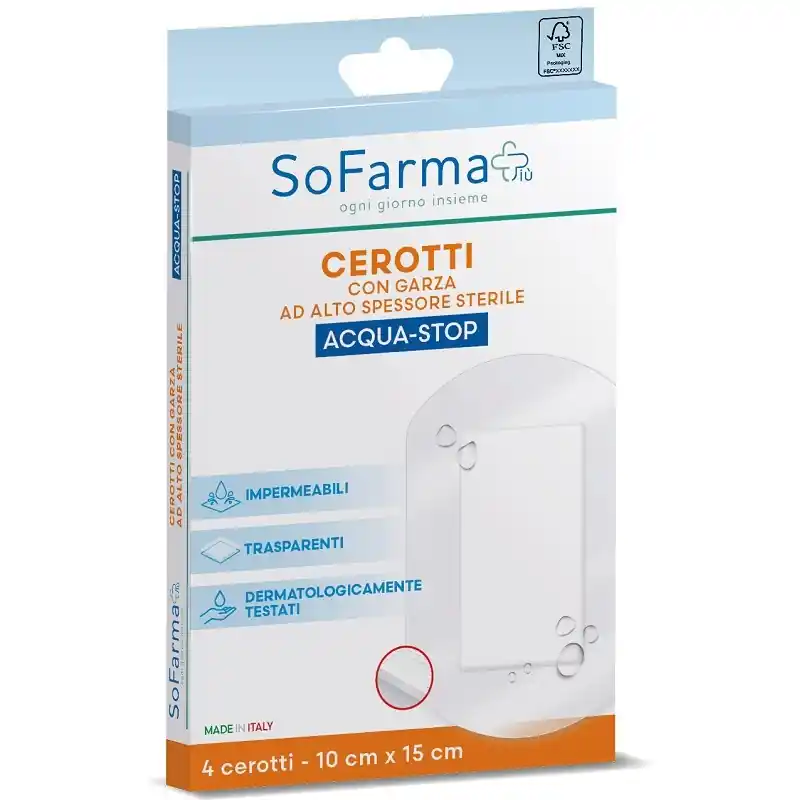 Bestseller Cerotti Acquastop per Protezione Ferite 10x15 Cm 4 Pezzi