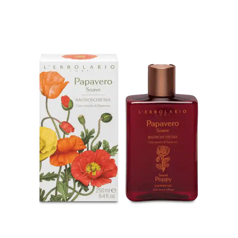 L'Erbolario Papavero Soave Bagnoschiuma detergente delicato per pelle sensibile 250 ml Occasione Imperdibile