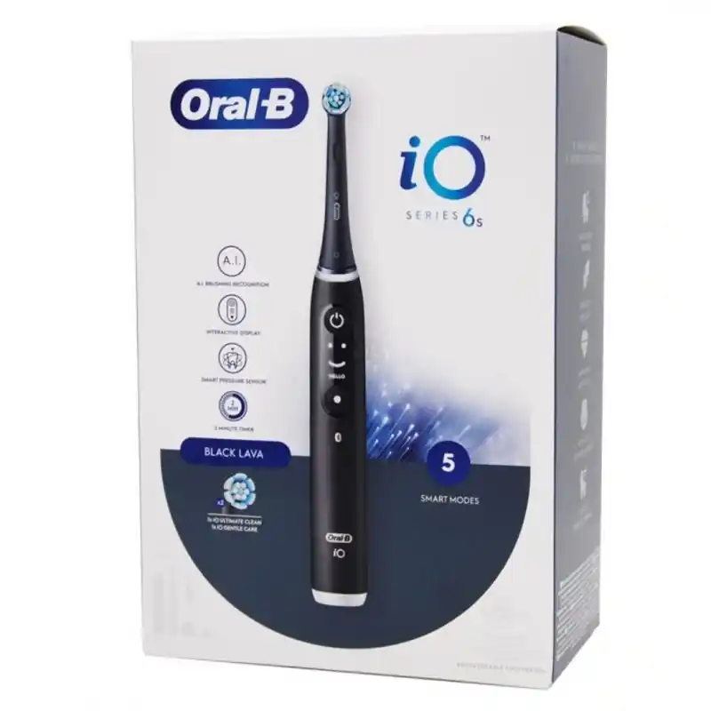 Oral-B IO 6 Black Lava Spazzolino Elettrico Colore Nero + 2 Testine Promozione Esclusiva