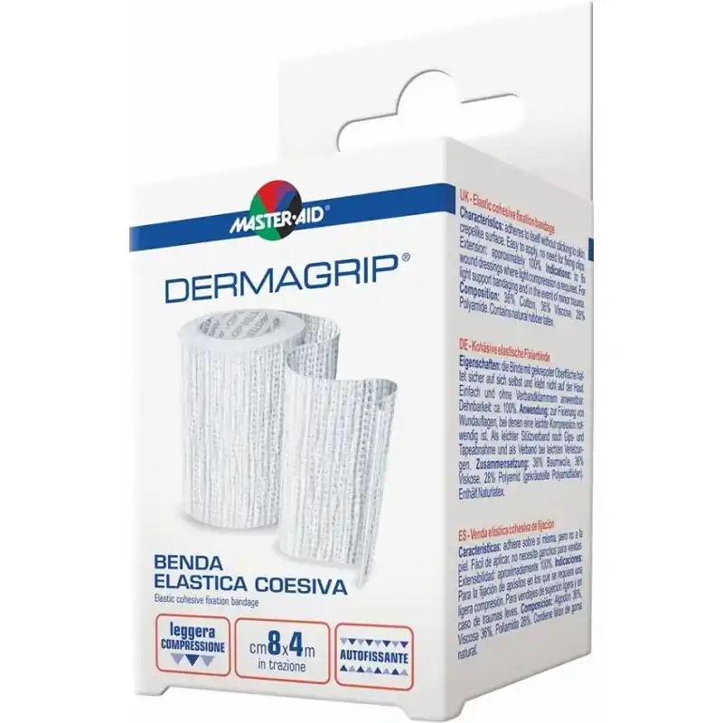 Di Marca Benda Master-aid Dermagrip Coesiva per Fissaggio 1 Pezzo 4x12 cm