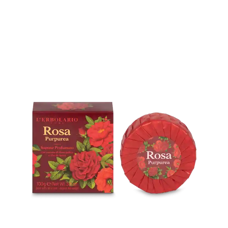 L’Erbolario Rosa Purpurea Sapone Profumato per Detersione Delicata Mani e Corpo 100 gr Di Marca