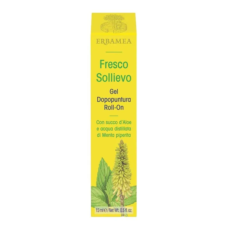 Erbamea Fresco Sollievo Roll-on Gel Dopopuntura Lenitivo 15ml Promo Stagionale