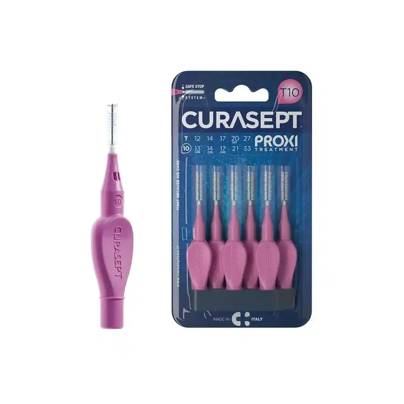 Spedizione Gratuita Curasept Proxi Scovolini Dentali T10 per Pulizia Interdentale Profonda 6 Scovolini