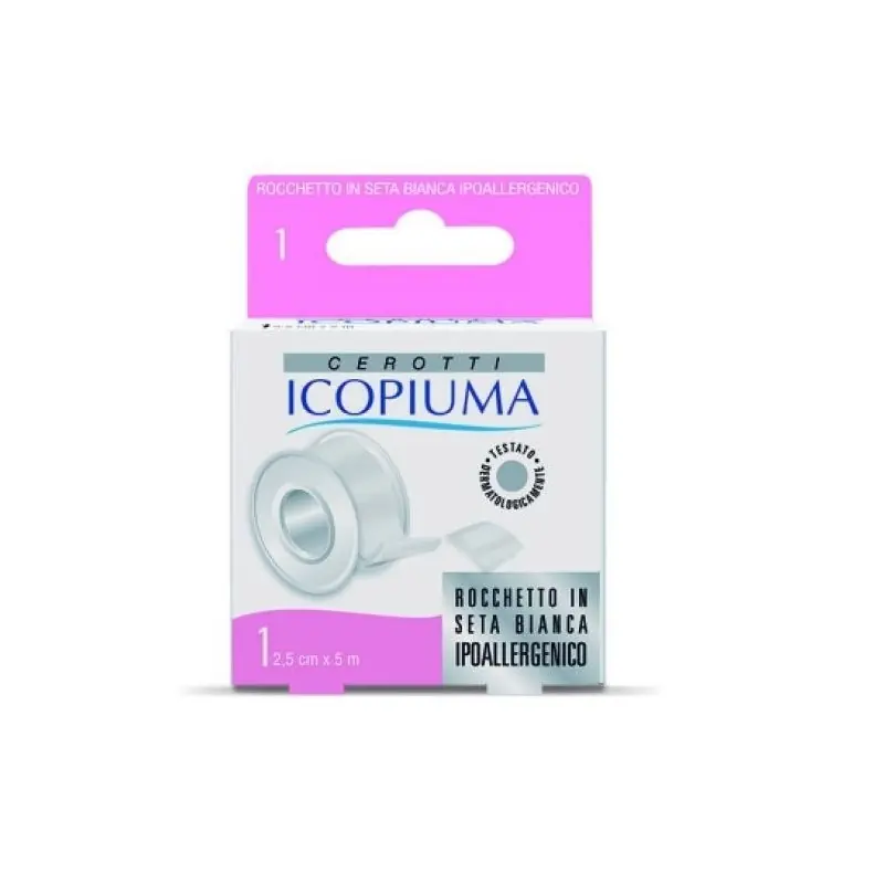 Cerotti Icopiuma Cerotto Rocchetto in Seta Bianca Ipoallergenico 2,5cm x 5m Acquista Ora