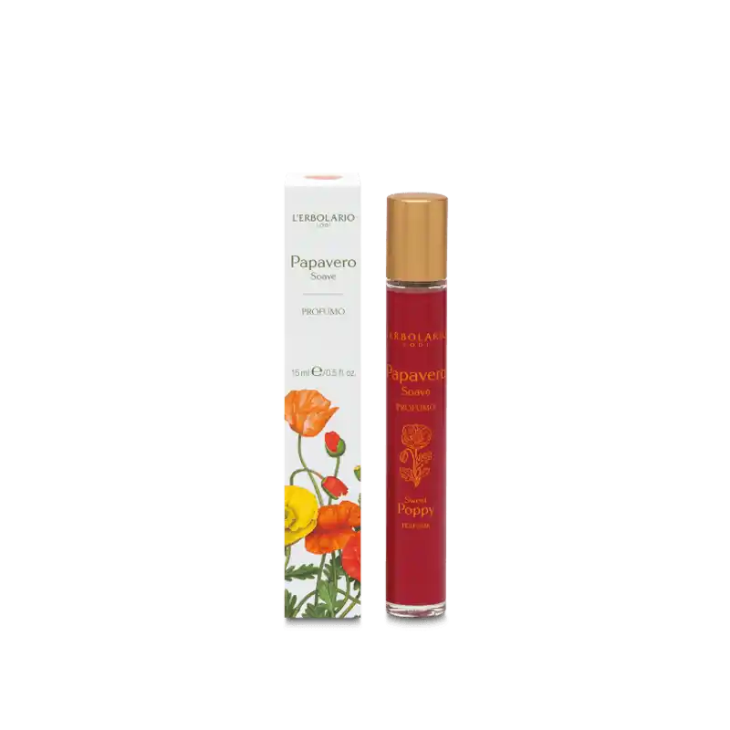 L'Erbolario Papavero Soave Profumo, fragranza fiorita e ambrata, 15ml In Voga