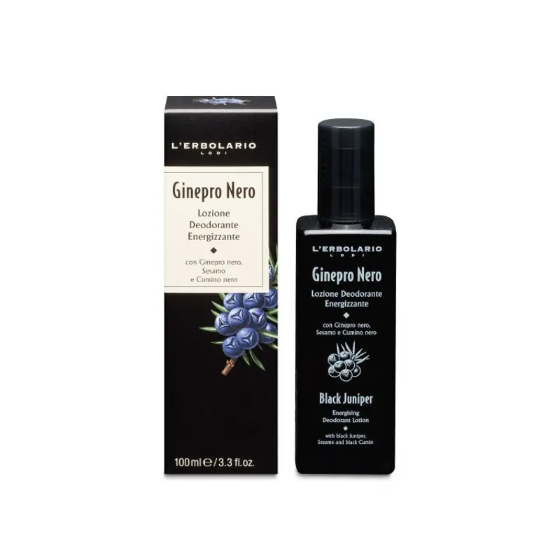 Ultime Pezzi L'Erbolario Ginepro Nero Lozione Deodorante Energizzante per Freschezza e Protezione 100 ml