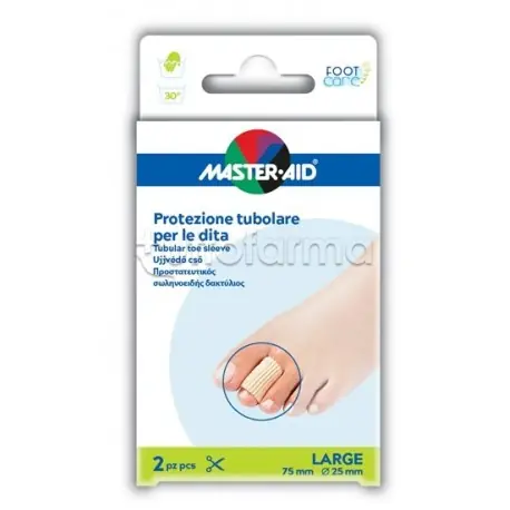 Occasione Tubo In Gel Master-Aid Elasticizzato per Protezione Dita 2 Pezzi da 7,5 cm