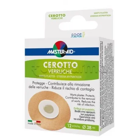 Master Aid Foot Care Cerotto Verruche per Rimozione Verruche 12 Pezzi Esclusivo