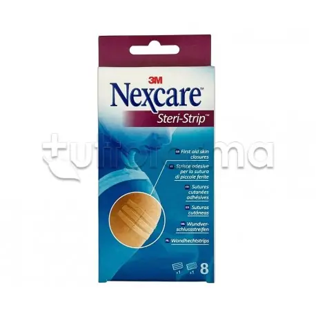 Ultime Pezzi 3M Nexcare Steri-Strip Cerotto per Sutura 1 Pezzo 6x75mm + 1 Pezzo 3x75mm