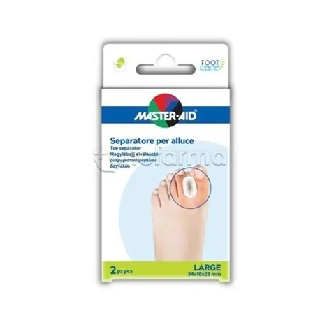 Autentico Master-Aid Separatore Dita In Gel Per Alluce Taglia L 2 Pezzi