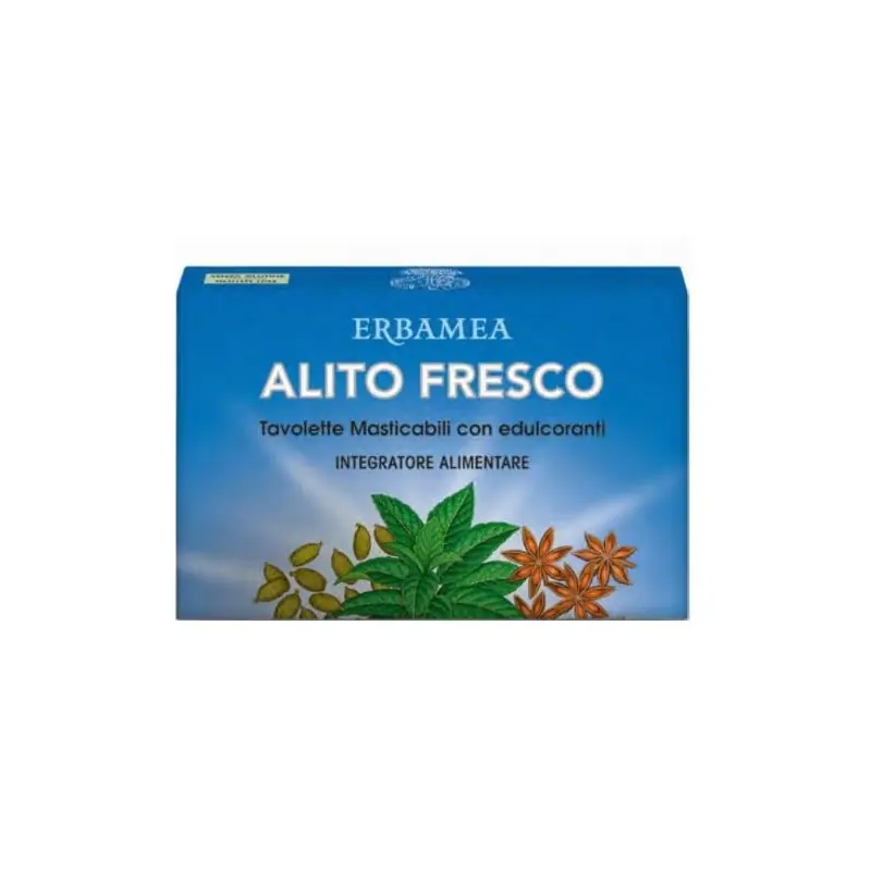 Erbamea Alito Fresco tavolette per Alito Fresco e Digestione 30 tavolette masticabili Ultimissimo Modello