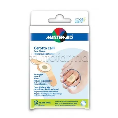 Master-Aid Cerotto Callifugo Foot Care per Calli e Duroni 12 Cerotti Fatto A Mano