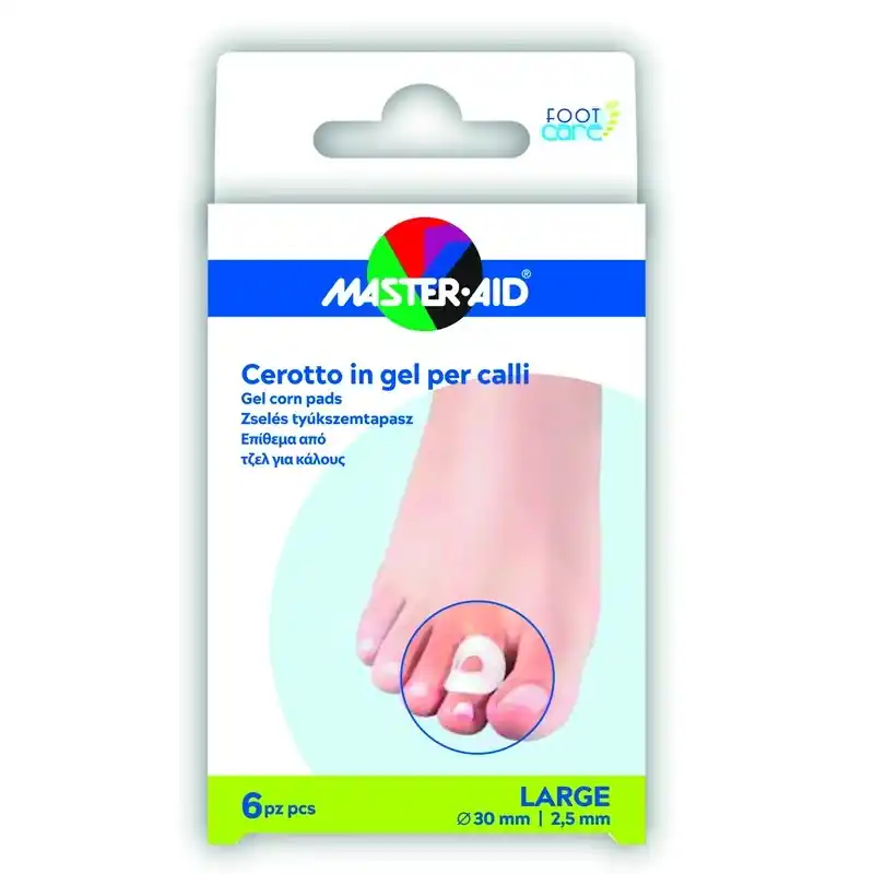 Fatto A Mano Cerotto Protezione Calli Master-Aid Footcare In Gel Large per Sollievo Calli 6 Pezzi