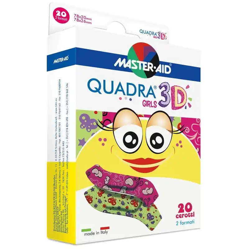 Ordina Subito Cerotto Master-Aid Quadra 3d Girls per Ferite 20 Pezzi