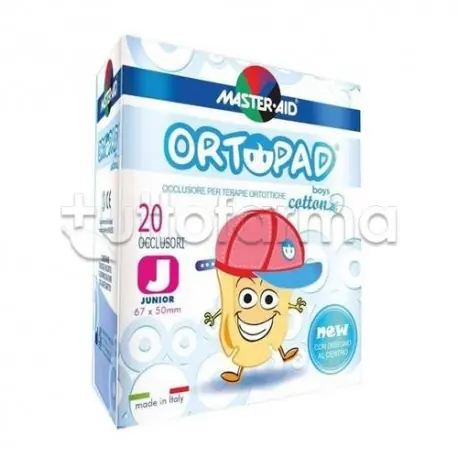 Master-Aid Ortopad Boys Cotton Junior Cerotto Occlusore per Strabismo per Bambini 20 Pezzi Prezzo Ridotto