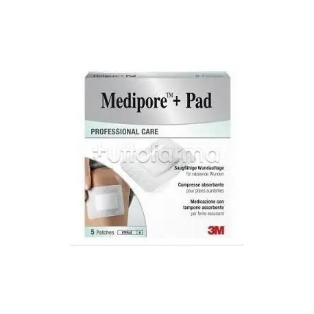 Certificato 3M Medicazione Medipore+Pad 10X15cm 5 Pezzi