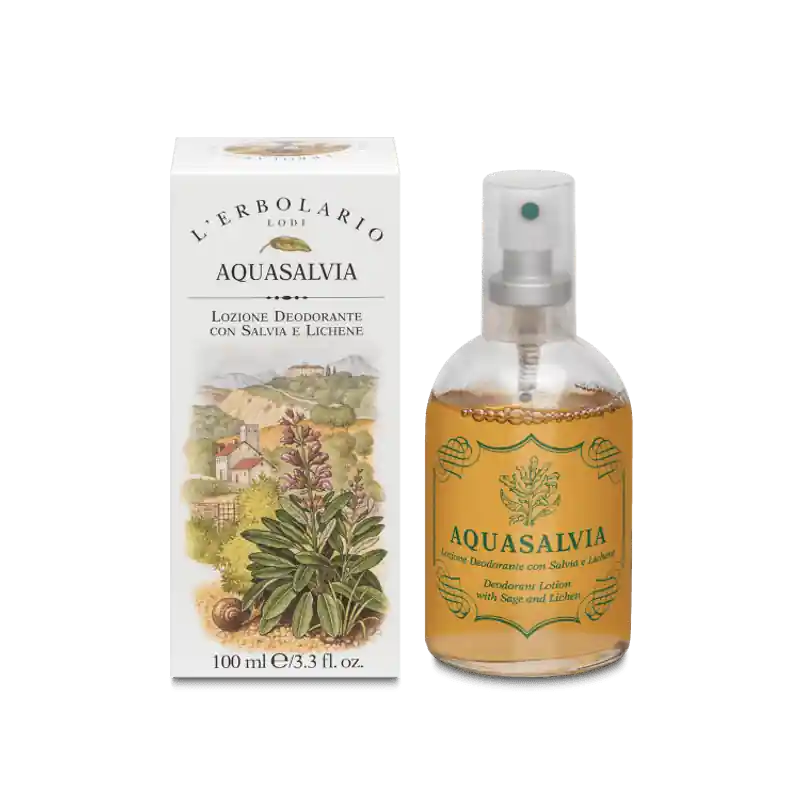Offerta Limitata L'Erbolario Aquasalvia Lozione Deodorante Spray, deodorante naturale per pelli sensibili 100 ml