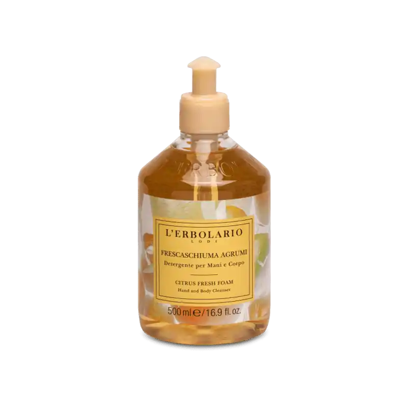 L'Erbolario Frescaschiuma Agrumi Detergente Mani e Corpo Profumato 500ml Nuova Collezione