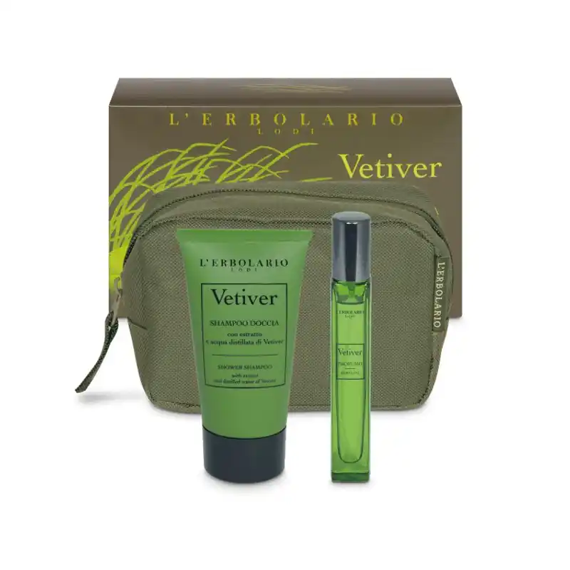 Occasione Imperdibile L’Erbolario Vetiver Beauty Verde Brezza set profumo e shampoo doccia per viaggi 75ml+10ml