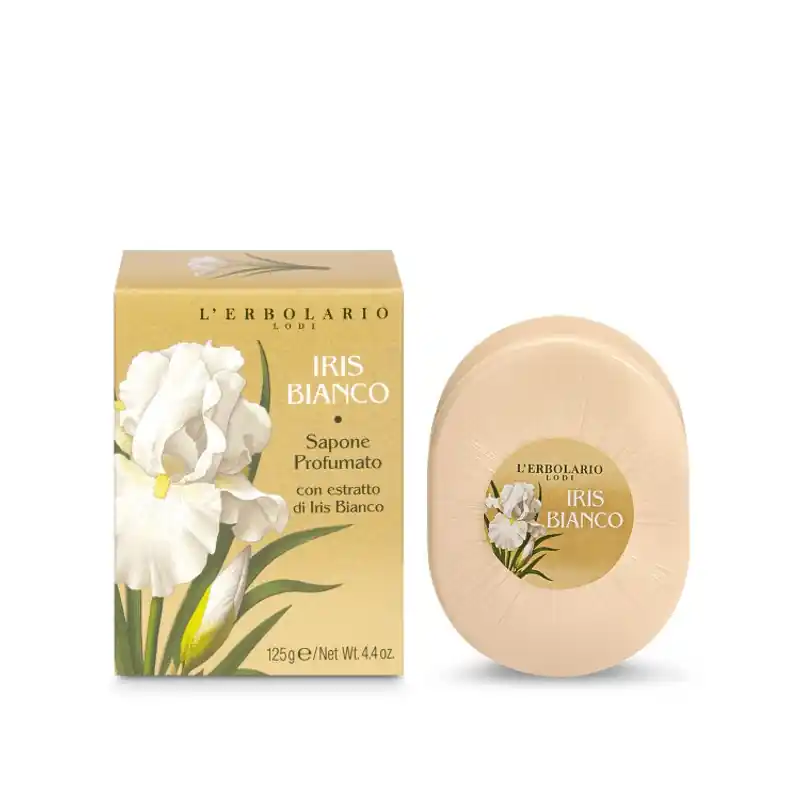 Compra Online L'Erbolario Iris Bianco Sapone Profumato per Detersione Delicata 125 gr
