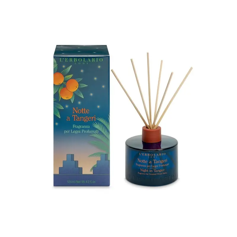 L'Erbolario Notte a Tangeri Fragranza per Legni Profumati, profumo ambiente agrumato-ambrato, 125ml Saldi