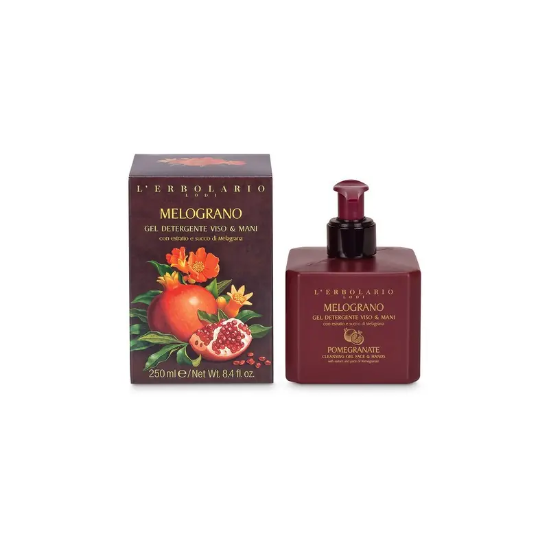 L'Erbolario Melograno Gel Detergente Viso e Mani per Detersione Delicata 250 ml Spedito Oggi