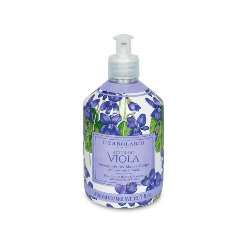 Lusso L'Erbolario Accordo Viola Detergente Mani & Corpo per Pelle Delicata 490 ml