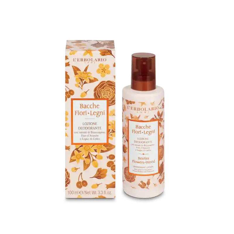 L’Erbolario Bacche Fiori Legni Lozione Deodorante, deodorante naturale per freschezza e protezione, spray 100 ml Affare