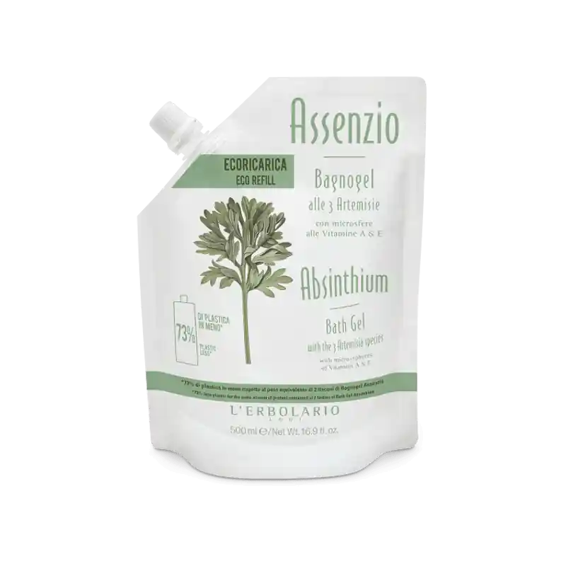 Alta Qualità L'Erbolario Assenzio Bagnogel Ecoricarica detergente corpo naturale e tonificante 500ml