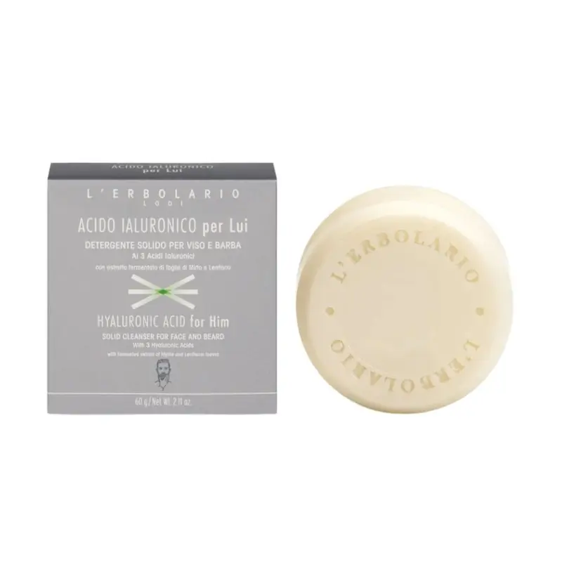 A Buon Prezzo L'Erbolario Acido Ialuronico per Lui Detergente Solido Viso e Barba 60 g