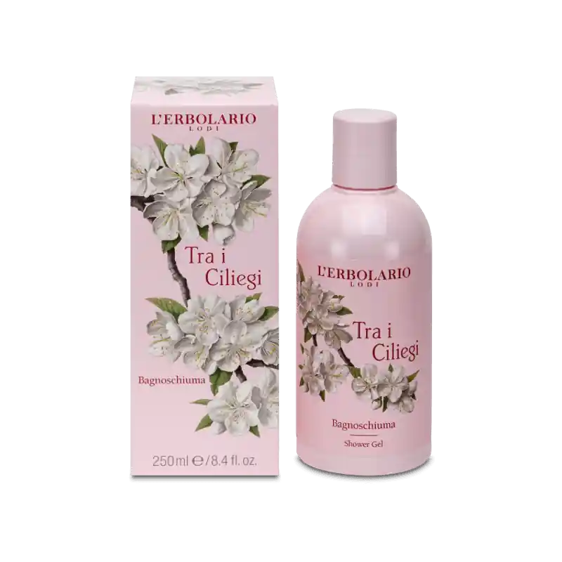 Promozione Esclusiva L'Erbolario Tra I Ciliegi Bagnoschiuma detergente delicato ai fiori di ciliegio 250 ml