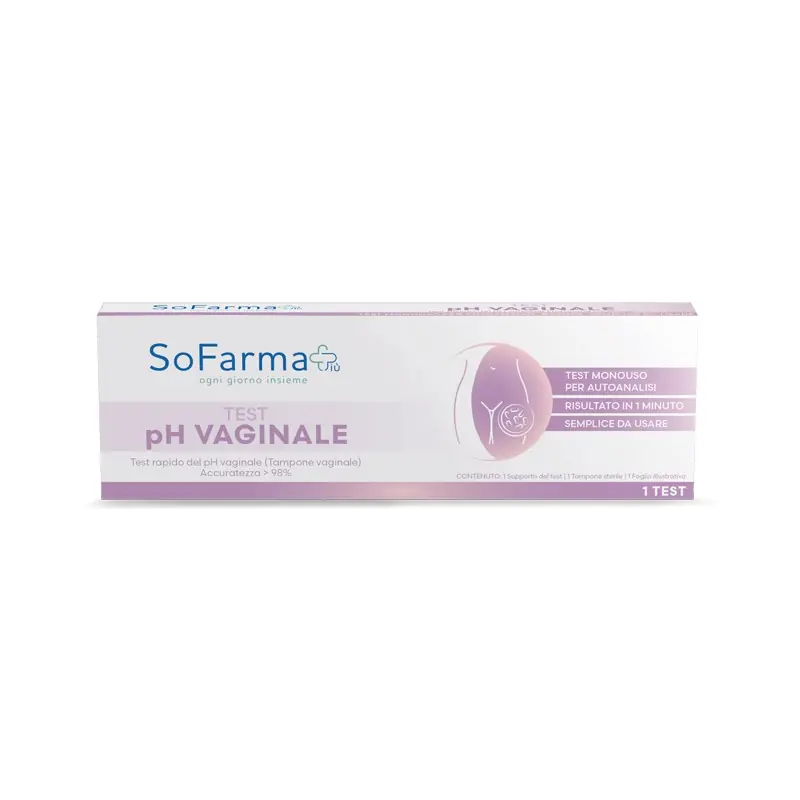 Test Autodiagnostico Rapido pH Vaginale SoFarma per Diagnosi Vaginosi Batterica Kit Garanzia Inclusa