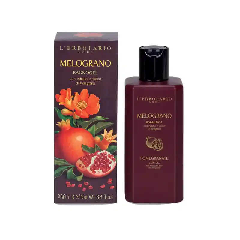 L'Erbolario Melograno Bagnogel detergente delicato per pelle morbida e profumata 250 ml Nuova Collezione