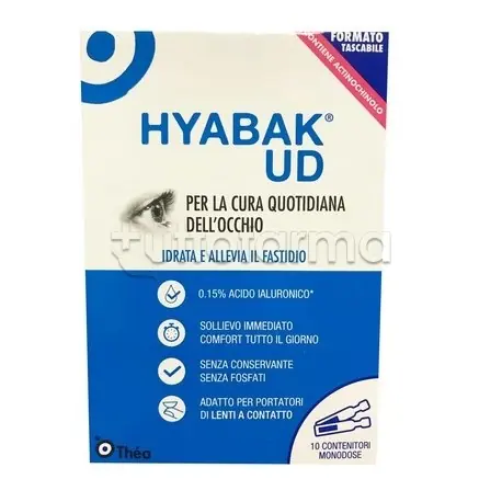 Di Tendenza Hyabak Soluzione Oftalmica Occhi Secchi 10 Flaconcini Monodose
