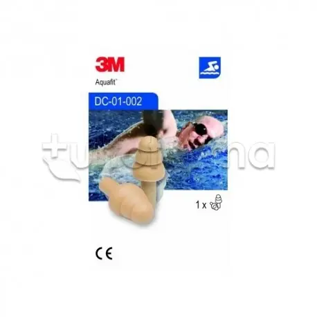 3M Aquafit Tappi Auricolari Adulti per Attività Acquatiche 1 Paio Nuova Collezione