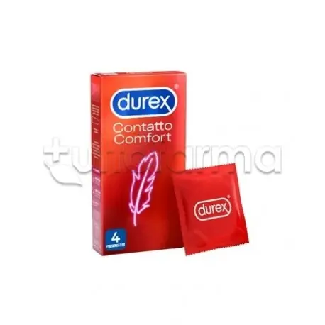 Durex Sottili Profilattici Comfort Easy-On 4 Pezzi Promo Stagionale